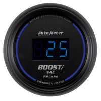 Thumbnail for Autometer Cobalt Digital 52.4mm Black Vacuum/Boost Gauge