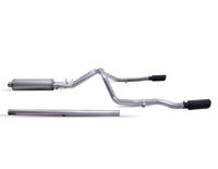 Thumbnail for Gibson 20-21 Chevy Silverado 6.6L 2.5in Cat-Back Dual Split Exhaust System Stainless - Black Elite