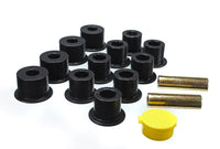 Thumbnail for Energy Suspension 6/86-97 Nissan 720 & Hardbody Pickup 2WD Black Rear Leaf Spring Bushing Set