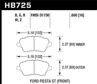 Thumbnail for Hawk 2014 Ford Fiesta ST Performance Ceramic Front Brake Pads