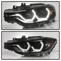 Thumbnail for Spyder 12-14 BMW F30 3 Series 4DR Projector Headlights - LED DRL - Blk Smoke PRO-YD-BMWF3012-DRL-BSM