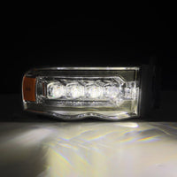 Thumbnail for AlphaRex 02-05 Dodge Ram 1500 NOVA LED Proj Headlights Plank Style Chrome w/Activ Light/Seq Signal