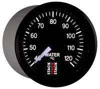 Thumbnail for Autometer Stack 52mm 40-120 Deg C 1/8in NPTF Male Pro Stepper Motor Water Temp Gauge - Black