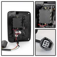 Thumbnail for Spyder Jeep Wrangler 07-15 LED Tail Lights Black Smoke ALT-YD-JWA07-LED-BSM