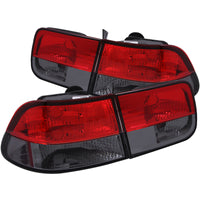 Thumbnail for ANZO 1996-2000 Honda Civic Taillights Red/Smoke