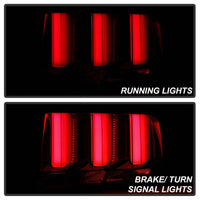 Thumbnail for Spyder 05-09 Ford Mustang (Red Light Bar) LED Tail Lights - Black ALT-YD-FM05V3-RBLED-BK