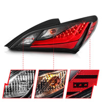 Thumbnail for ANZO 10-13 Hyundai Genesis 2DR LED Taillights Smoke