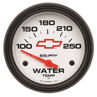 Thumbnail for AutoMeter Gauge Water Temp 2-5/8in. 100-250 Deg. F Electric Chevy Red Bowtie White