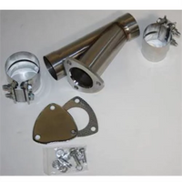 Thumbnail for Granatelli 2.5in Stainless Steel Manual Exhaust Cutout Kit w/Slip Fit/Band Clamp