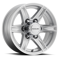 Thumbnail for Raceline 810S Stylus 16x6in / 8x165.1 BP / 0mm Offset / 4.90mm Bore - Silver & Machined Wheel