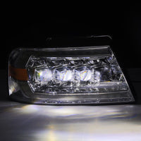 Thumbnail for AlphaRex 04-08 Ford F150 / 06-08 Lincoln Mark LT NOVA LED Proj Headlights Chrome w/Activ Light/Seq