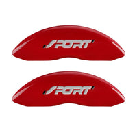 Thumbnail for MGP 4 Caliper Covers Engraved Front & Rear No bolts/Sport Red finish silver ch
