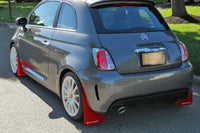 Thumbnail for Rally Armor 12-18 Fiat 500 Red Mud Flap w/White Logo