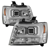 Thumbnail for Spyder 07-14 Chevy Suburban/1500/2500/Tahoe V2 Projector Headlights Chrome PRO-YD-CSUB07V2-DRL-C