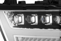 Thumbnail for AlphaRex 19-20 Ram 1500HD NOVA LED Proj Headlights Plank Style Chrome w/Activ Light/Seq Signal/DRL