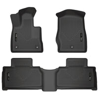 Thumbnail for Husky Liners 2020 Ford Explorer Weatherbeater Black Front & 2nd Seat Floor Liners