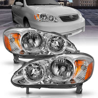 Thumbnail for ANZO 2005-2008 Toyota Corolla Crystal Headlight Chrome Amber