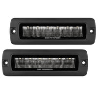 Thumbnail for Go Rhino Xplor Blackout Series Sixline LED Flood Light Kit (Flush Mount) - Blk (Pair)