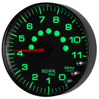 Thumbnail for Autometer Spek-Pro Gauge Tachometer 5in 11K Rpm W/Shift Light & Peak Mem Black/Black
