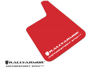 Thumbnail for Rally Armor Universal Fit (No Hardware) Motorsport Spec Red UR Mud Flap w/ White Logo