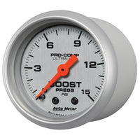Thumbnail for Autometer Ultra-Lite 52mm 0-15 PSI Mechanical Boost Gauge
