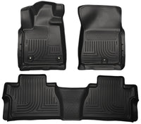 Thumbnail for Husky Liners 14 Toyota Tundra Weatherbeater Black Front & 2nd Seat Floor Liners