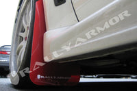 Thumbnail for Rally Armor 08-17 Mitsubishi EVO X Red UR Mud Flap w/ White Logo