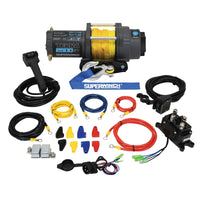 Thumbnail for Superwinch 2500 LBS 12V DC 3/16in x 40ft Synthetic Rope Terra 2500SR Winch - Gray Wrinkle