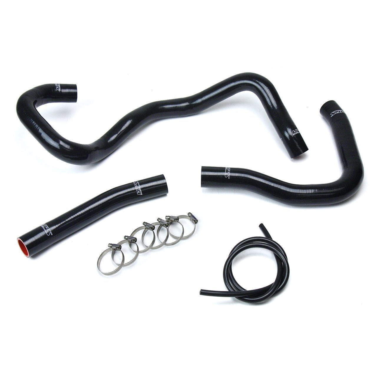 HPS Black Reinforced Silicone Radiator Hose Kit Coolant for Mitsubishi 2008-2017 Lancer 2.0L 2.4L DE ES GTS