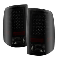 Thumbnail for Xtune Dodge Ram 1500 09-14 LED Tail Lights Incandescent Model Only Black Smoke ALT-JH-DR09-LED-BKSM