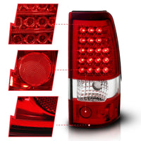 Thumbnail for ANZO 2003-2006 Chevrolet Silverado 1500 LED Taillights Red/Clear