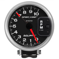 Thumbnail for AutoMeter Gauge Tachometer 5in. 10K RPM Pedestal W/ Red Line Sport-Comp