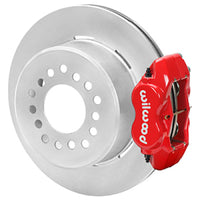 Thumbnail for Wilwood Chevrolet 7-5/8in Rear Axle Dynalite Disc Brake Kit 12.19in Rotor -Red Caliper
