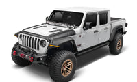 Thumbnail for Bushwacker 18-22 Jeep Wrangler 2/4dr / 20-22 Jeep Gladiator Trail Armor Hood Armor (3pc) - Tex. Blk