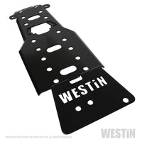 Thumbnail for Westin/Snyper 07-11 Jeep Wrangler Transmission Pan Skid Plate - Textured Black