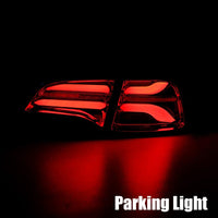 Thumbnail for AlphaRex 20-22 Tesla Model Y PRO-Series LED Tail Lights Red Smoke w/Seq Sig
