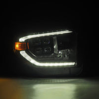 Thumbnail for AlphaRex 14-21 Toyota Tundra NOVA-Series LED Proj Headlights Alpha-Blk w/Actv Light & Seq. Sig + DRL