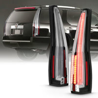 Thumbnail for ANZO 2007-2014 Cadillac Escalade Led Taillights Red/Clear