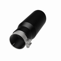 Thumbnail for MagnaFlow Tip Stainless Black Coated Single Wall Round Single Outlet 5in Dia 3.5in Inlet 14.5in L