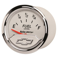 Thumbnail for AutoMeter Gauge Fuel Level 2-1/16in. 240 Ohm(e) to 33 Ohm(f) Elec Chevrolet Heritage Bowtie