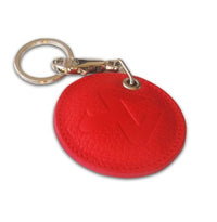 Thumbnail for Akrapovic Round Leather Keychain - red
