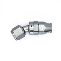 Thumbnail for DeatschWerks 8 AN Female Flare Swivel 30-Degree Hose End PTFE - Anodized Matte Black