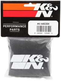Thumbnail for K&N 4.5in Base ID x 3.5in Top ID x 6in H - Black - Round Tapered - DryCharger Air Filter Wrap