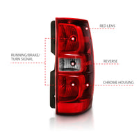 Thumbnail for ANZO 2007-2014 Chevy Tahoe Taillight Red/Clear Lens (OE Replacement)