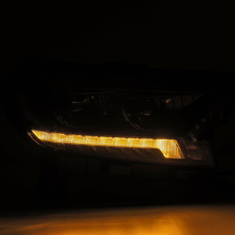 AlphaRex 2019+ Ford Ranger PRO-Series Proj Headlights Plank Style Black w/Seq Signal/DRL