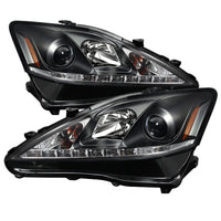 Thumbnail for Spyder Lexus IS 250/350 2006-2010 Projector Headlights DRL Black PRO-YD-LIS06-DRL-BK