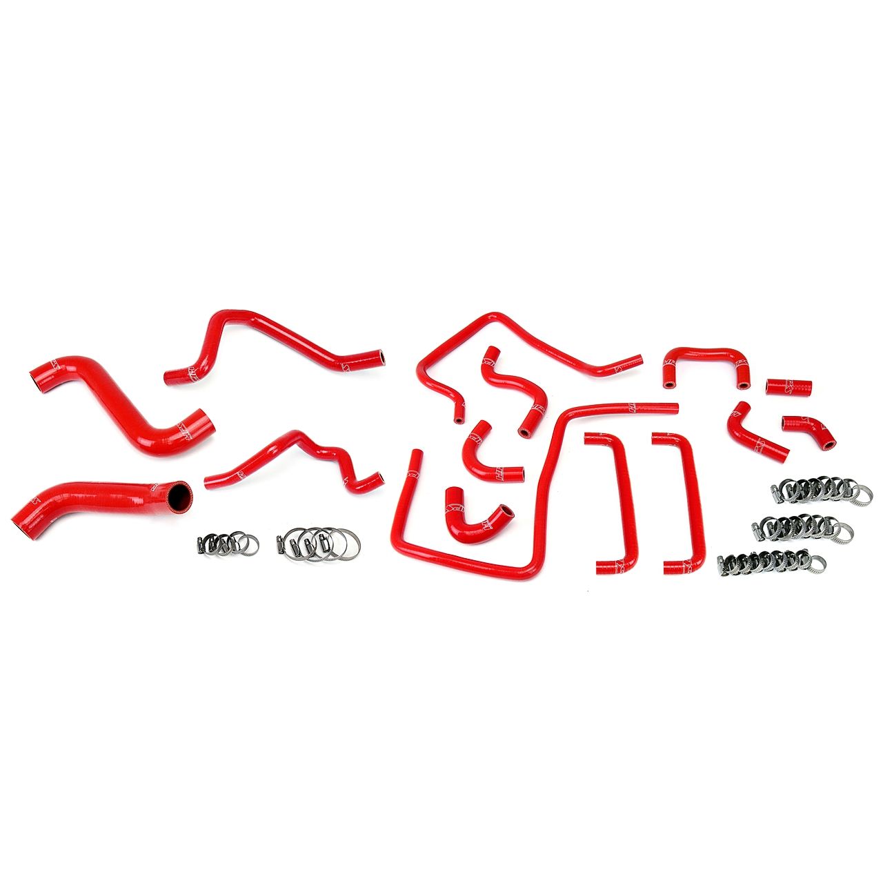 HPS Red Reinforced Silicone Radiator, Heater and Ancillary Hose Kit Coolant for Subaru 06-07 Impreza WRX 2.5L Turbo