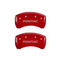 Thumbnail for MGP 4 Caliper Covers Engraved Front & Rear Pontiac Red finish silver ch
