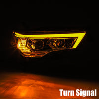 Thumbnail for AlphaRex 14-20 Toyota 4Runner PRO-Series Projector Headlights Plank Style Black w/Sequential Signal