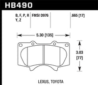 Thumbnail for Hawk 00-06 Toyota Tundra / 03-16 Toyota 4Runner Performance Ceramic Street Front Brake Pads